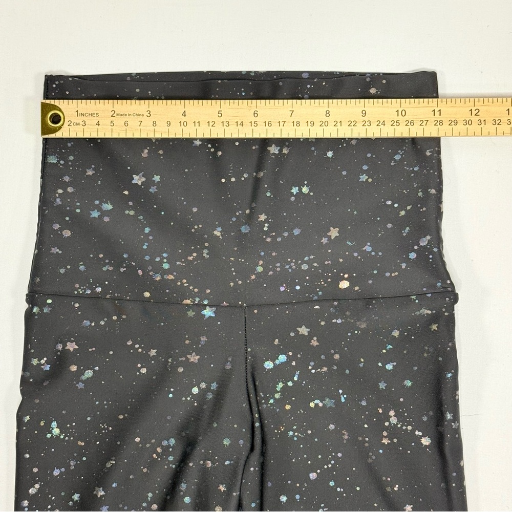 Metallic Splatter Star Emily Hsu Designs Black High Waist Leggings XS Extra Smal - Picture 5 of 8